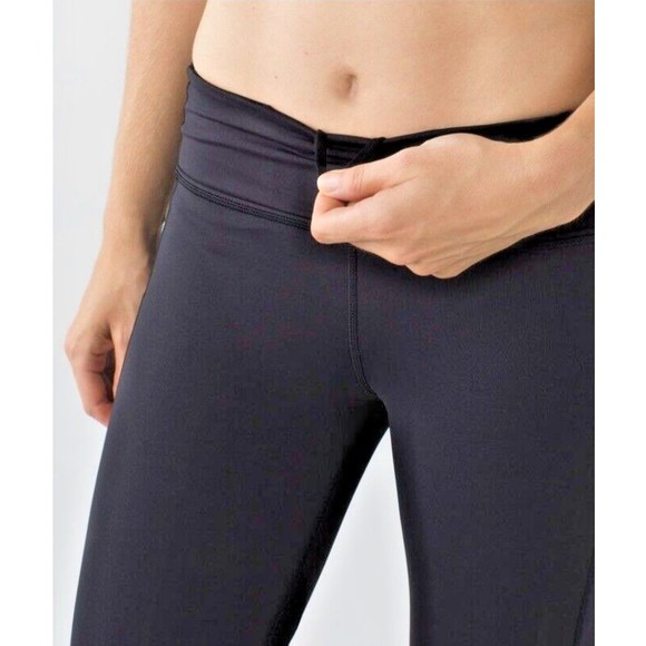 Lululemon Pace Rival Crop Pants 22" Inseam size 2 black mesh panel stash pocket - Picture 12 of 15